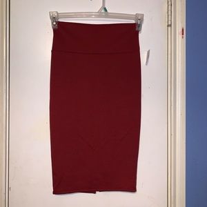 Burgundy Pencil Skirt